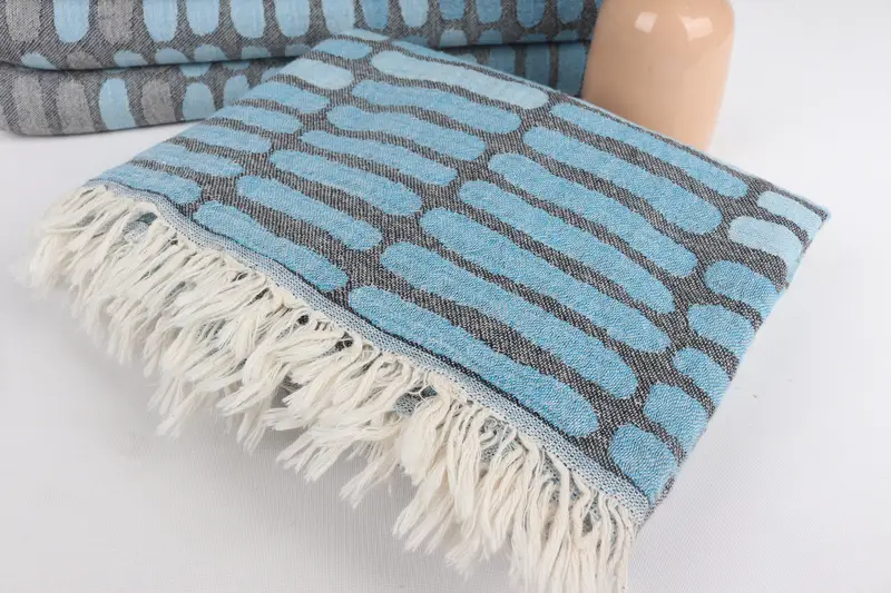 Turkish bath towel, Sand-resistant towel, Turkish Towel USA, Bachelor Party Gifts, Eco-Friendly Turkish Towel, 70x40 Cotton Asymmetric Design Towel - 6