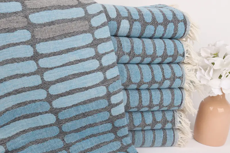 Turkish bath towel, Sand-resistant towel, Turkish Towel USA, Bachelor Party Gifts, Eco-Friendly Turkish Towel, 70x40 Cotton Asymmetric Design Towel - 2