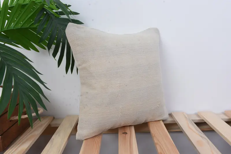 12x12 White Cushion, Pillow Case, Vintage Kilim Pillow, Interior Designer Pillow, Ethnical Kilim Rug Pillow, Meditation Cushion Case - 4