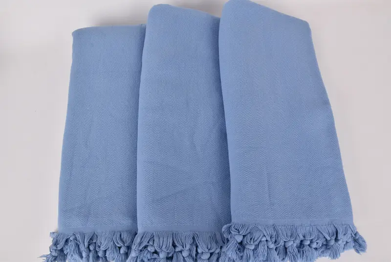 Turkish Blanket, Bridal Shower Gifts, 88x70 Cotton Stonewashed Chevron Towel, Personalized Blanket, Decorative Blanket, Turkish Towel Blanket - 7