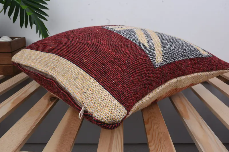Wholesale Pillow Case, 20x20 Red Cushion Cover, Ethnic Pillow Case, Boho Pillow Sham Cover, Pillow Case, Gift Pillow, Home Decor Pillow - 6