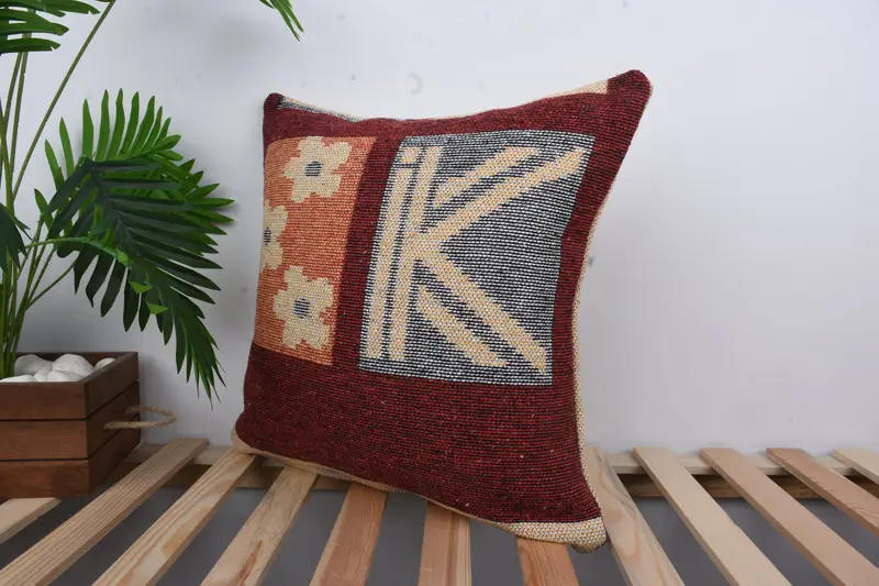 Wholesale Pillow Case, 20x20 Red Cushion Cover, Ethnic Pillow Case, Boho Pillow Sham Cover, Pillow Case, Gift Pillow, Home Decor Pillow - 5