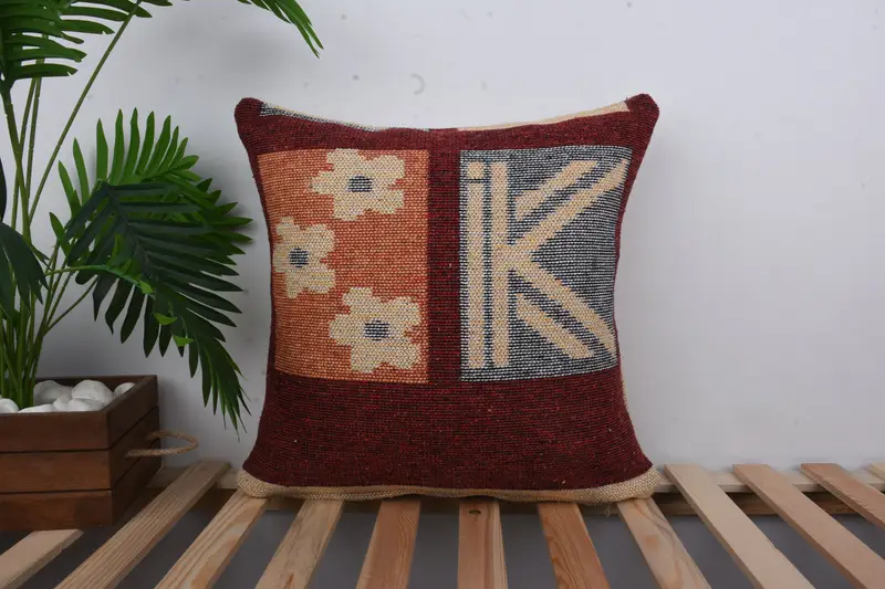 Wholesale Pillow Case, 20x20 Red Cushion Cover, Ethnic Pillow Case, Boho Pillow Sham Cover, Pillow Case, Gift Pillow, Home Decor Pillow - 1