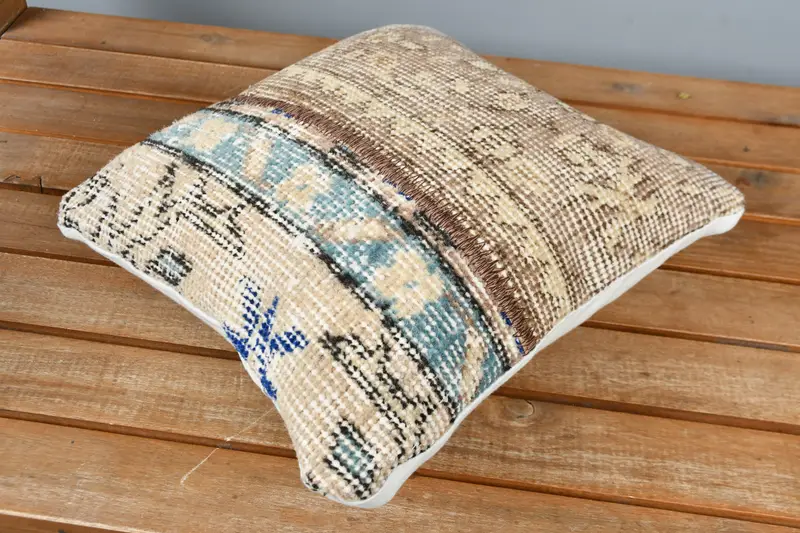 Throw Kilim Pillow, Cushion, Vintage Pillow, 12x12 Brown Cushion Cover, Authentic Cushion Cover, Outdoor Bolster Pillow Case, Vintage Kilim Pillow - 2