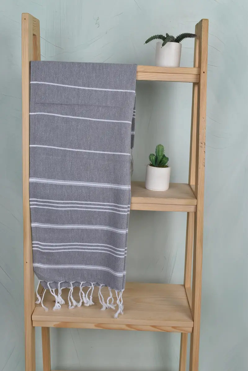 Personalized Dish Towel, Turkish Tea Towel, Custom Gifts, Bathroom Towels, Monogram Towels, 40x24 Cotton Striped Towel, Bridal Shower Gift - 8