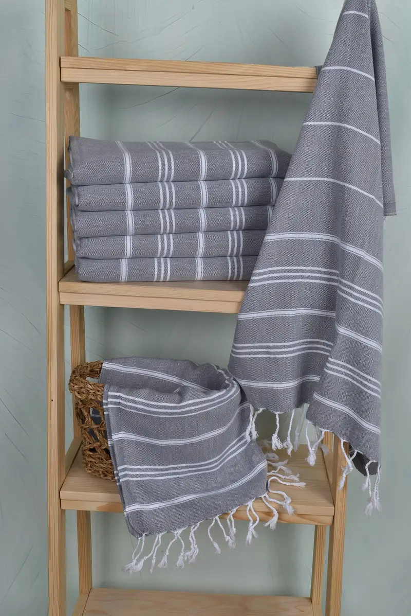 Personalized Dish Towel, Turkish Tea Towel, Custom Gifts, Bathroom Towels, Monogram Towels, 40x24 Cotton Striped Towel, Bridal Shower Gift - 3
