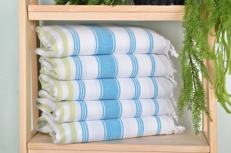 Personalized Bridesmaid Gift, Boyfriend Christmas Gift, 70x40 Cotton Striped Towel, Fouta towel, Guest Towel, Bachelorette Party Gifts Bridesmaids - 1