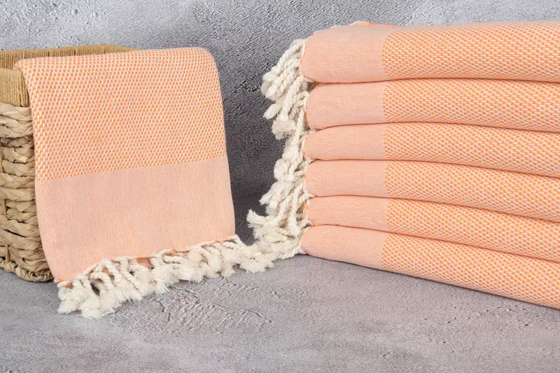 Handwoven Turkish Towel, Bachelor Party Gifts, Turkish Towel USA, Quick-dry peshtemal, Soft towel, 70x40 Cotton Geometric Towel, Scarf Towel - 3