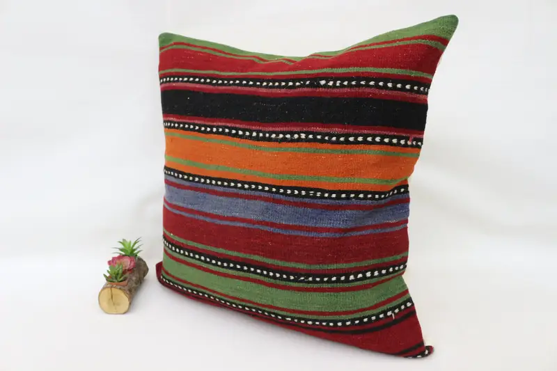 Pillow for Couch, 32x32 Orange Pillow, Turkish Pillow, Outdoor Bolster Pillow Cover, Cushion Cover, Interior Designer Pillow - 5