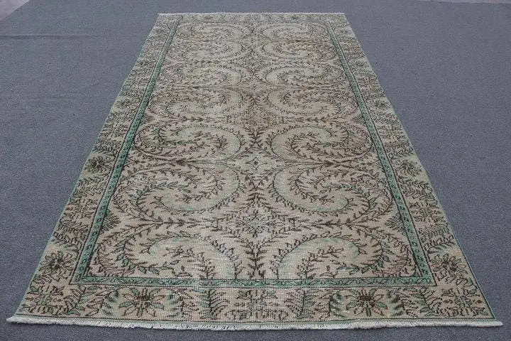 Türk Büyük Halı 5.4x9.6 ft, Yeşil Kahverengi Oryantal Halı Yün - 1