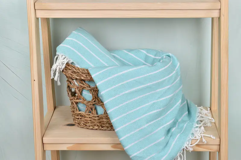 Sand-free towel, Monogrammed Beach Towel, 70x40 Cotton Striped Towel, Traditional Turkish peshtemal for hammam, Hammam towel, Personalize Gift - 4