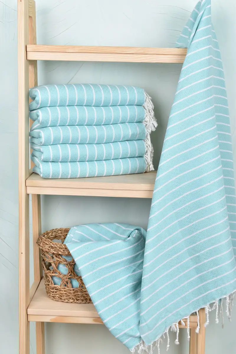 Sand-free towel, Monogrammed Beach Towel, 70x40 Cotton Striped Towel, Traditional Turkish peshtemal for hammam, Hammam towel, Personalize Gift - 3