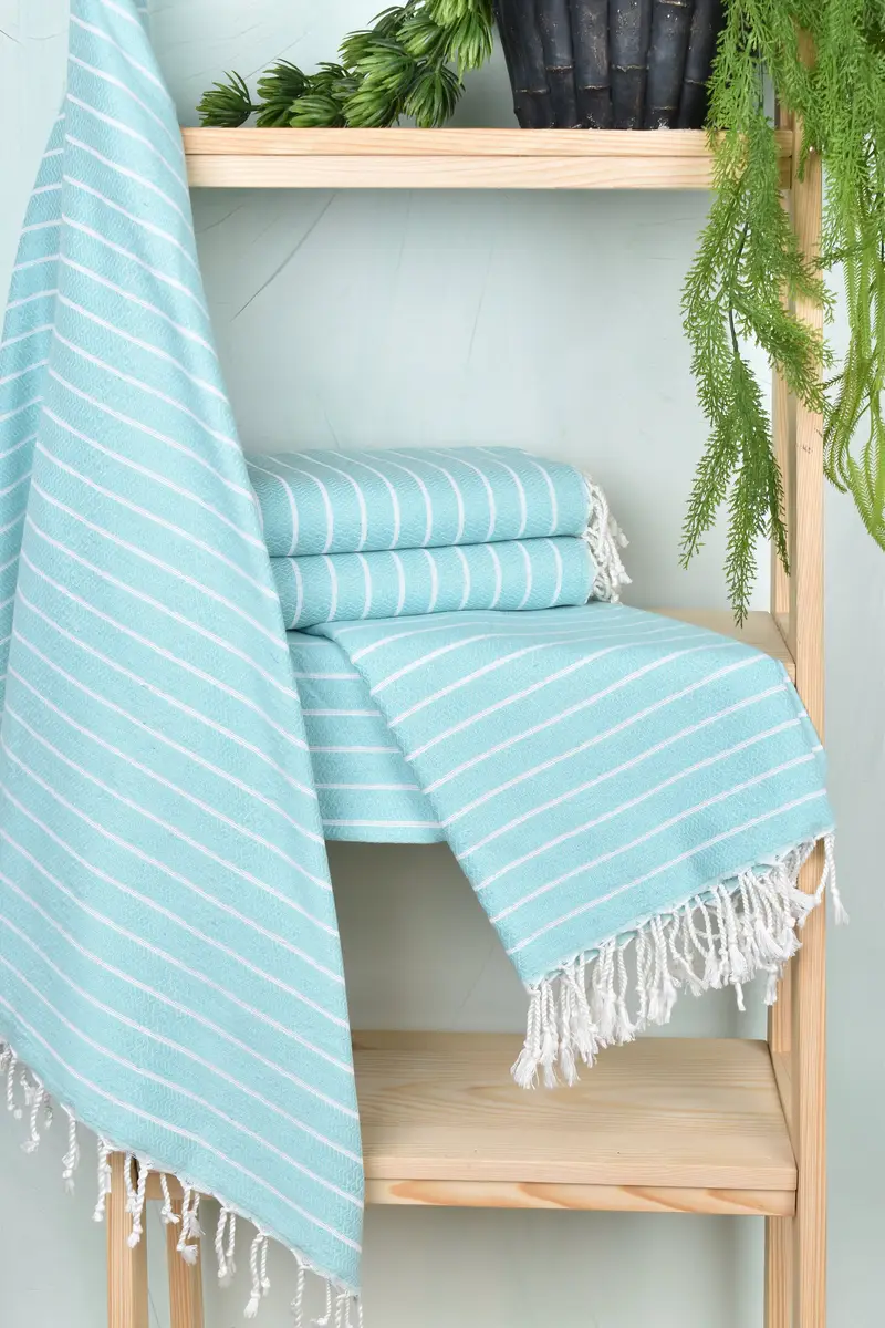 Sand-free towel, Monogrammed Beach Towel, 70x40 Cotton Striped Towel, Traditional Turkish peshtemal for hammam, Hammam towel, Personalize Gift - 6