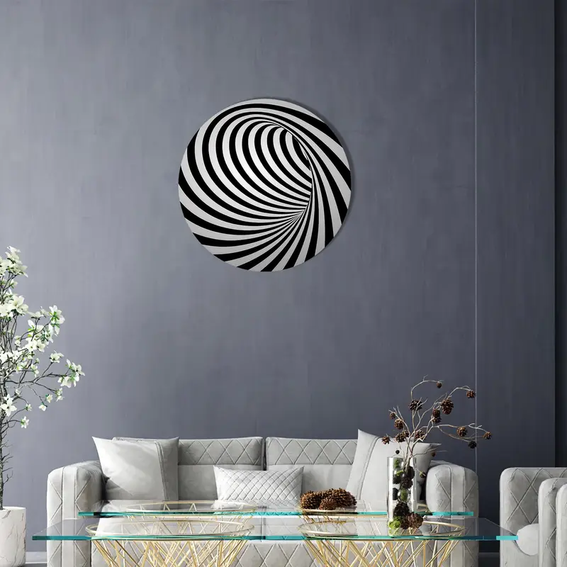 Elegant Vogue Printed Glass: Trendy Abstract Design for Modern Spaces