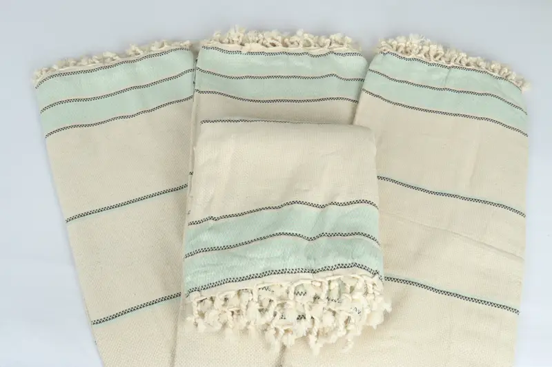 Turkish Bedspread, Custom Wedding Gifts, Valentines Day Gift For Him, 104x96 Cotton Striped Towel, Housewarming Gift, Woven Throw Blanket - 5