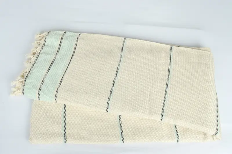 Turkish Bedspread, Custom Wedding Gifts, Valentines Day Gift For Him, 104x96 Cotton Striped Towel, Housewarming Gift, Woven Throw Blanket - 6
