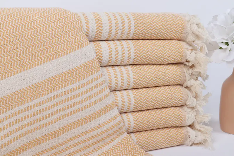 Summer Towel, Lightweight towel, 70x40 Cotton Striped Towel, Hammam towel, Beach Towel Gift, Wedding Shower Gift, Florida Bachelorette Party Favors - 1