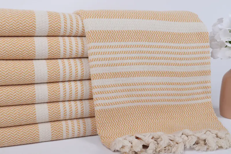 Summer Towel, Lightweight towel, 70x40 Cotton Striped Towel, Hammam towel, Beach Towel Gift, Wedding Shower Gift, Florida Bachelorette Party Favors - 2