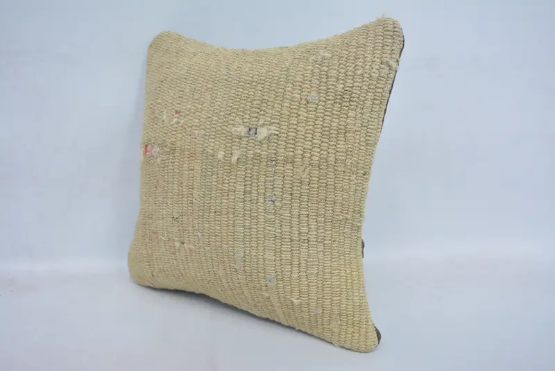 Turkish Kilim Pillow, Turkish Rugs Pillow Case, Kilim Cushion Sham, 12x12 Beige Pillow Case, Pillow, Aztec Cushion Case, Kilim Pillow Cover - 4