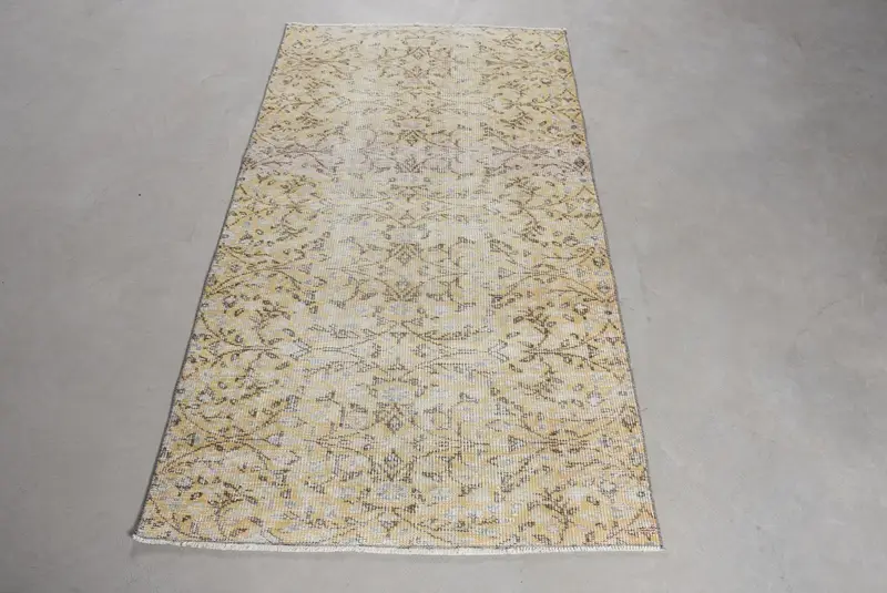 Alfombra amarilla del suroeste, decoración vibrante de 3,2 x 6 pies