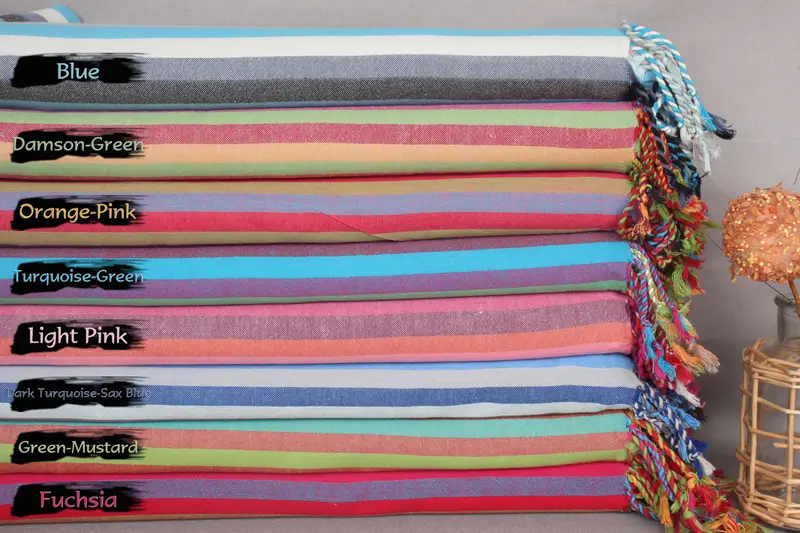 Personalized Turkish Towel, Personalized Bridesmaid Gift, 70x36 Cotton Striped Towel, Valentines Gift, Quick-dry peshtemal, Beach Towel Monogram - 1