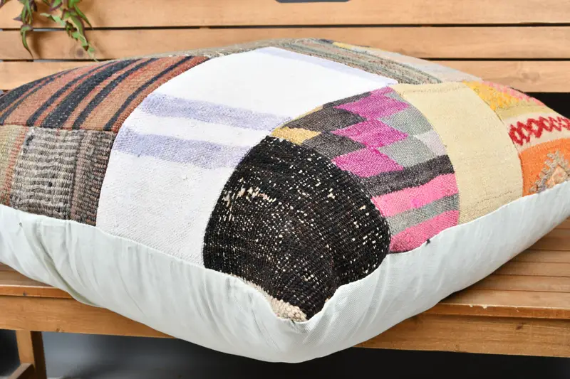 Floor Cushion, Seat Pillow, Pillow, Gift Pillow, Pet Pillow Sham, Home Decor Pillow, 32x32 White Cushion, Seat Pillow Cover, Pillow for Sofa - 3