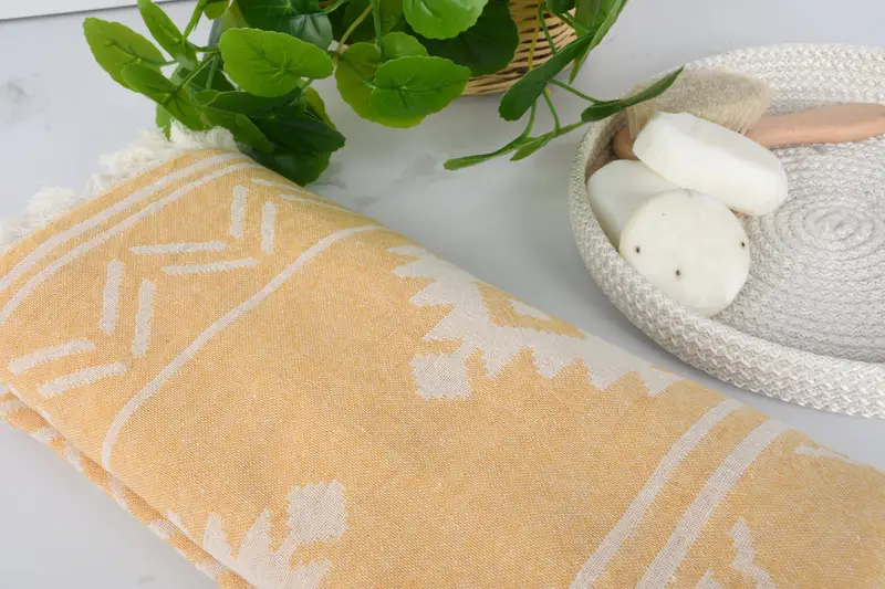 Beach towel, 74x40 Cotton Geometric Towel, Fringed Turkish peshtemal beach towel USA, Home Decor Gifts, Bridesmaid Favors, Housewarming Gift - 6