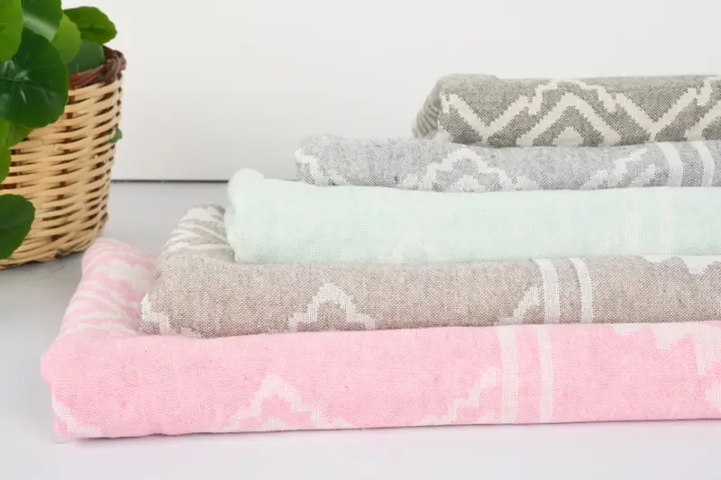 Beach towel, 74x40 Cotton Geometric Towel, Fringed Turkish peshtemal beach towel USA, Home Decor Gifts, Bridesmaid Favors, Housewarming Gift - 4