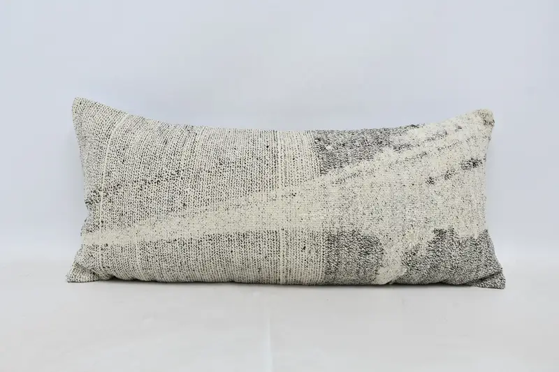 Pillow for Sofa, Gift Pillow, Pillow Sham, Turkish Pillow, Vintage Throw Pillow Sham, Hippie Throw Cushion Case, 16x36 Beige Pillow Cover - 1