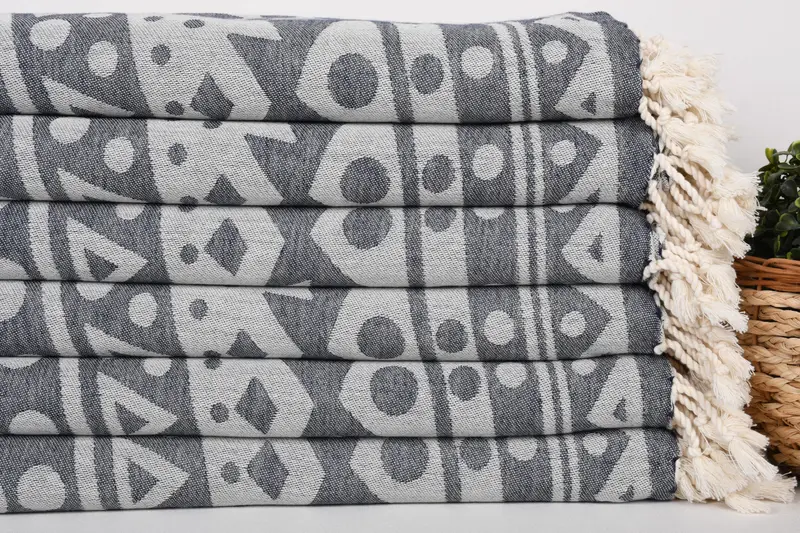 Personalized Wedding Gift, Gym Towel, Bridesmaid Gifts Personalized, Monogrammed Beach Towel, Turkish bath towel, 70x40 Cotton Round Pattern Towel - 3