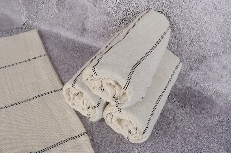 Bachelorette Party Items, Beach Towel Bulk, Embroidery Towels, Best Friend Wedding Gift, Cotton towel, Embroidered Towel, 70x40 Cotton Striped Towel - 8