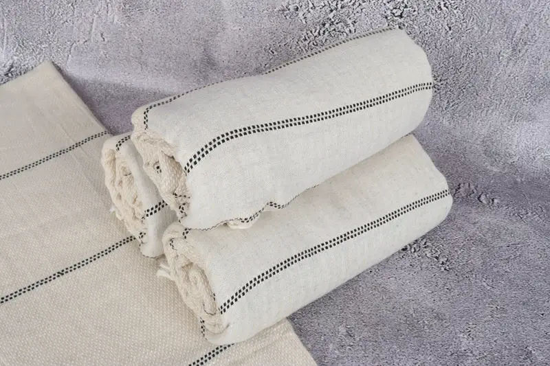 Bachelorette Party Items, Beach Towel Bulk, Embroidery Towels, Best Friend Wedding Gift, Cotton towel, Embroidered Towel, 70x40 Cotton Striped Towel - 7