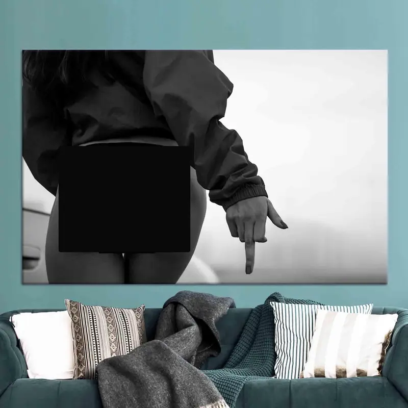 官能的な女性のキャンバス プリント: エレガントなエロティックなアート装飾