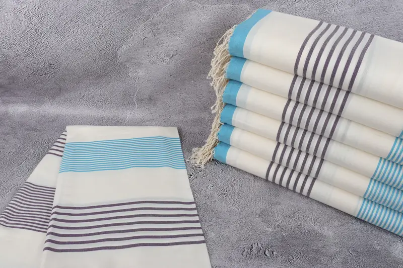Quick-Dry Beach Towel, Hammam towel, Handmade Gift, Custom Bath Towel, 70x40 Cotton Striped Towel, Sand-Resistant Peshtemal, Sand-resistant towel - 2