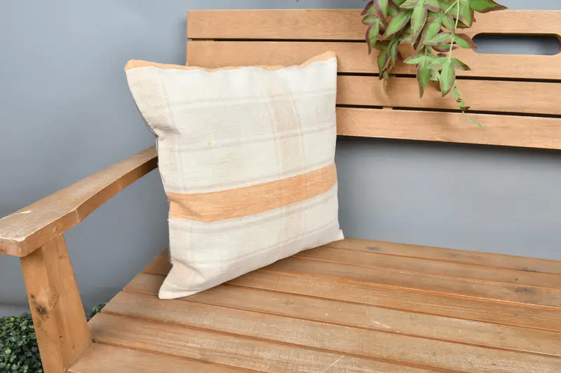 Boho Pillow Sham Cover, Morroccon Kilim Cushion Pillow Sham, Cushion Case, Pillow for Couch, Kilim Cushion Sham, 16x16 White Pillow Case - 1