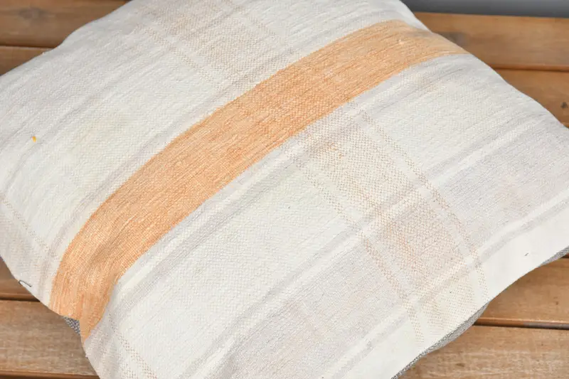 Boho Pillow Sham Cover, Morroccon Kilim Cushion Pillow Sham, Cushion Case, Pillow for Couch, Kilim Cushion Sham, 16x16 White Pillow Case - 3