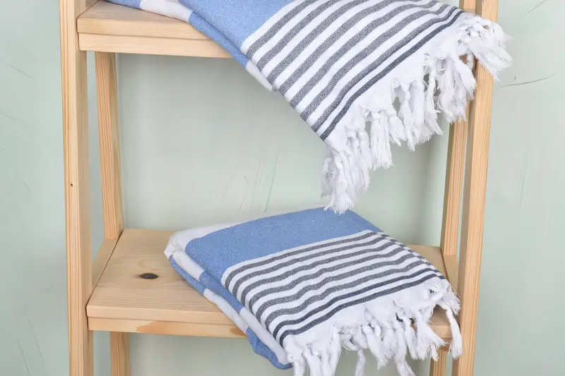 Sand-free towel, Employee Gifts, 68x36 Cotton Striped Terry Towel, Authentic Turkish hammam peshtemal, Gym Towel, Wedding Gift, Bachelor Gifts - 5