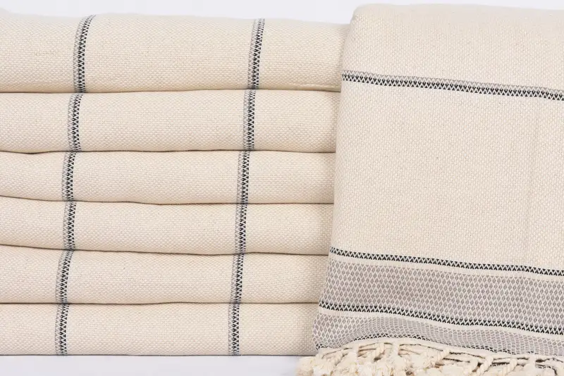 Woven Blanket, 104x96 Cotton Striped Towel, Turkish Beach Blanket, Throw Blanket Couch, Custom Wedding Gifts, Turkish Bedcover, Welcome Wedding Gift - 2