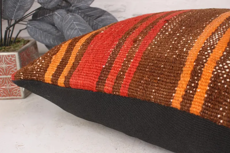 Pillow for Sofa, Pillow Cover, 16x24 Red Pillow Cover, Wholesale Cushion, Kilim Pillow Cover, Anatolian Pillow Cover, Kilim Pillow - 6