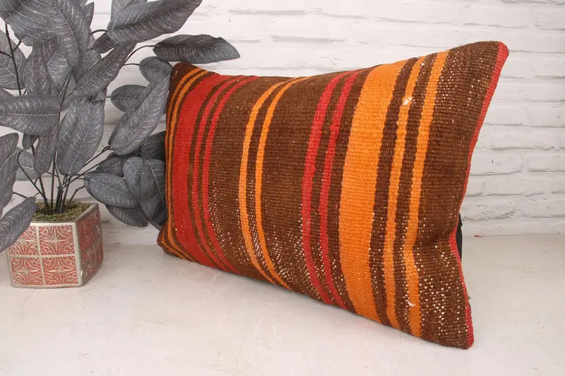 Pillow for Sofa, Pillow Cover, 16x24 Red Pillow Cover, Wholesale Cushion, Kilim Pillow Cover, Anatolian Pillow Cover, Kilim Pillow - 4