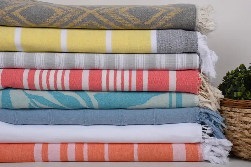 70x40 Cotton Set of 8 Towel, Turkish towel, Bridesmaid Gifts, Peshtemal Towel, Wedding For Favor, Housewarming Gift, Personalized Beach Towel - 2