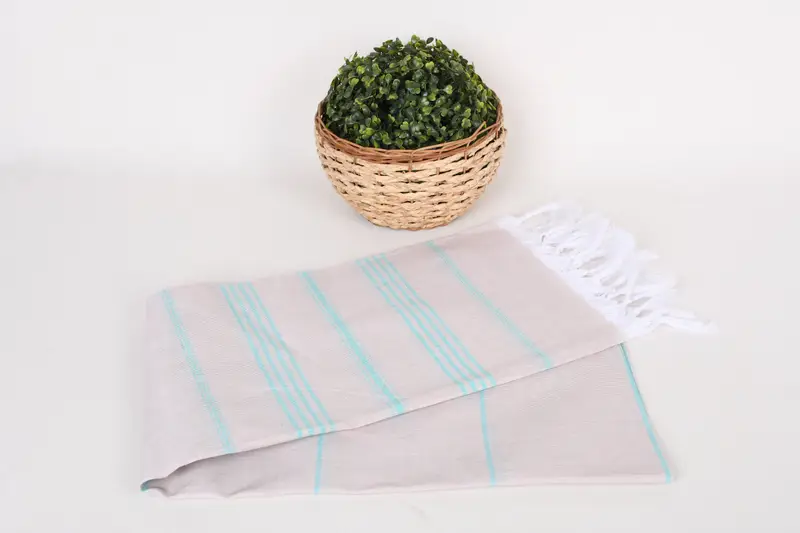 70x40 Cotton Striped Towel, Custom Wedding Towel, Anniversary Gift For Her, Best Friend Gift, Turkish bath towel, Organic Turkish towel, Yoga Towel - 4