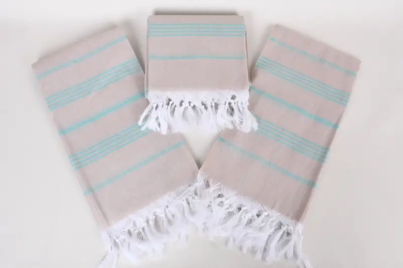 70x40 Cotton Striped Towel, Custom Wedding Towel, Anniversary Gift For Her, Best Friend Gift, Turkish bath towel, Organic Turkish towel, Yoga Towel - 6
