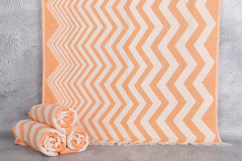 Spa Towel, Turkish Hand Towel, 40x24 Cotton Zigzag Design Towel, Kitchen Towel, Bridesmaid Gifts, Bachelorette Favor, Bachelorette Party Decorations - 1