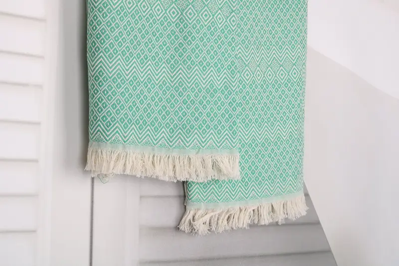 Custom Beach Towel, Organic Beach Towel, Sand-free towel, Beach towel, Turkish Towel Beach Towel, Bachelor Party Favors, 70x40 Cotton Diamond Towel - 8