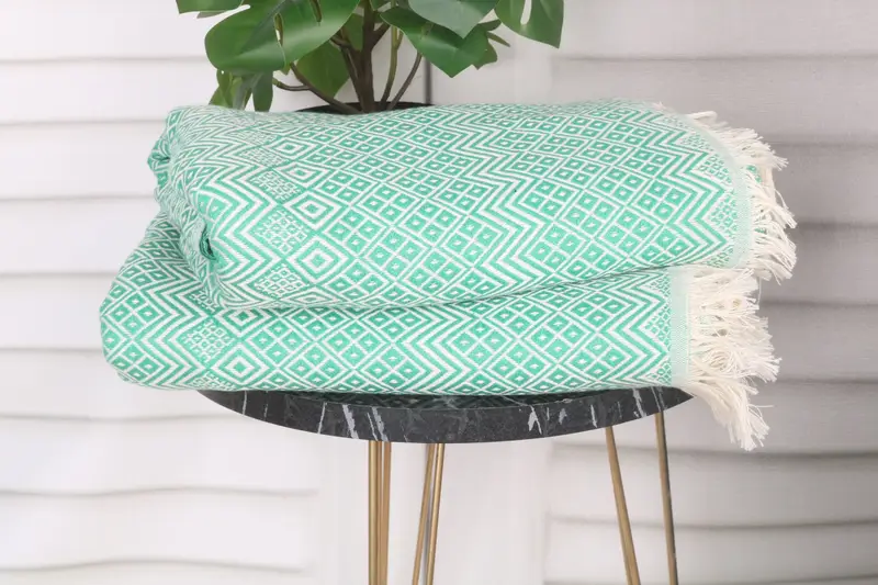 Custom Beach Towel, Organic Beach Towel, Sand-free towel, Beach towel, Turkish Towel Beach Towel, Bachelor Party Favors, 70x40 Cotton Diamond Towel - 3