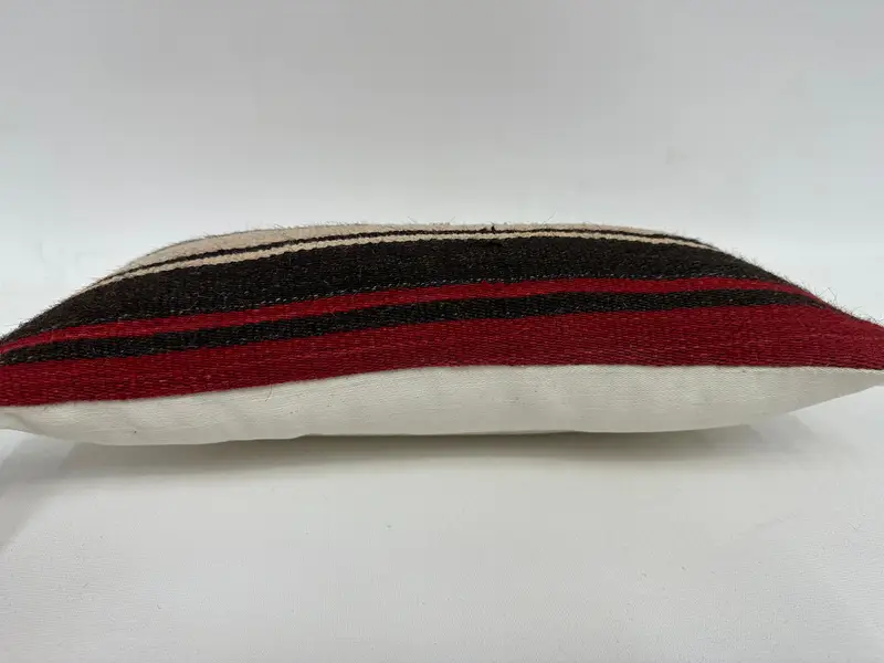 Customized Pillow, Pillow Sham, Decorative Bolster Pillow, Turkish Kilim Pillow, Kilim Pillow, Interior Designer Pillow, 8x16 Brown Pillow - 5