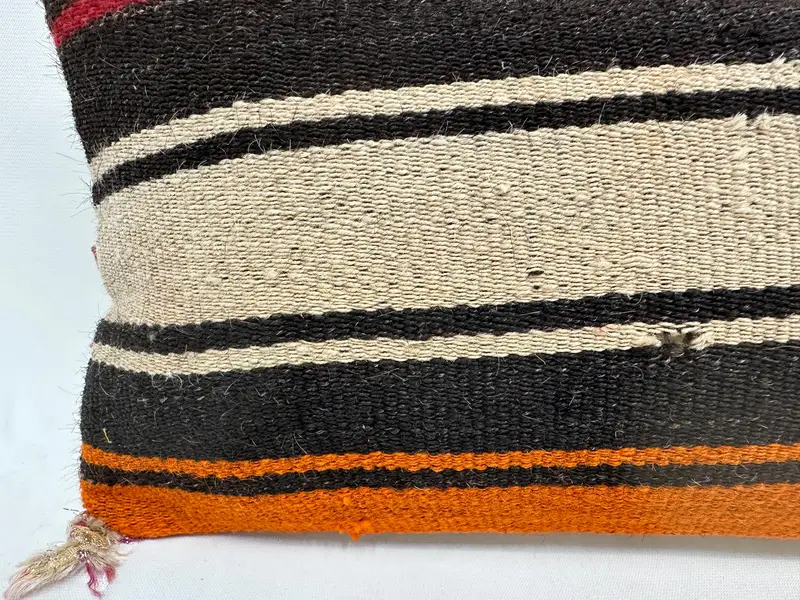 Customized Pillow, Pillow Sham, Decorative Bolster Pillow, Turkish Kilim Pillow, Kilim Pillow, Interior Designer Pillow, 8x16 Brown Pillow - 2
