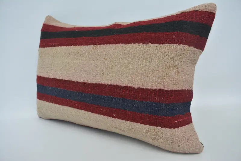 Pillow Cover, Chair Cushion Cover, Knitted Pillow Cover, Kilim Cushion Sham, Pillow for Couch, 16x24 Beige Pillow Cover, Pillow for Sofa - 4