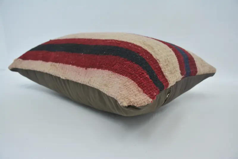 Pillow Cover, Chair Cushion Cover, Knitted Pillow Cover, Kilim Cushion Sham, Pillow for Couch, 16x24 Beige Pillow Cover, Pillow for Sofa - 6